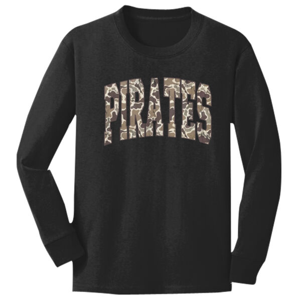 Pirates Camo - Youth Long Sleeve Core Cotton Tee Thumbnail
