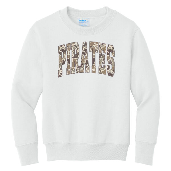 Pirates Camo - Youth Core Fleece Crewneck Sweatshirt Thumbnail