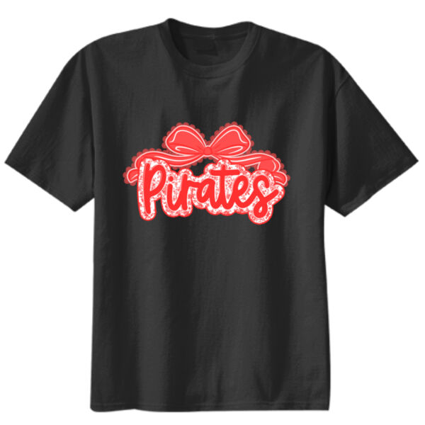 Pirates Red Bow - Youth Core Blend Tee Thumbnail
