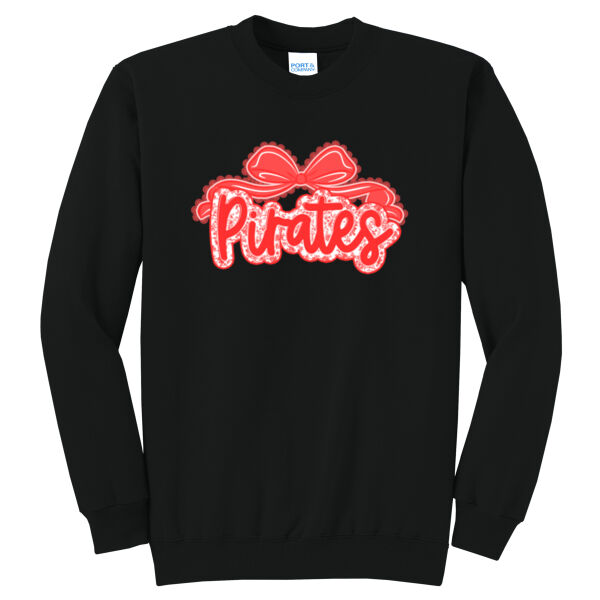 Pirates Red Bow - Core Fleece Crewneck Sweatshirt Thumbnail