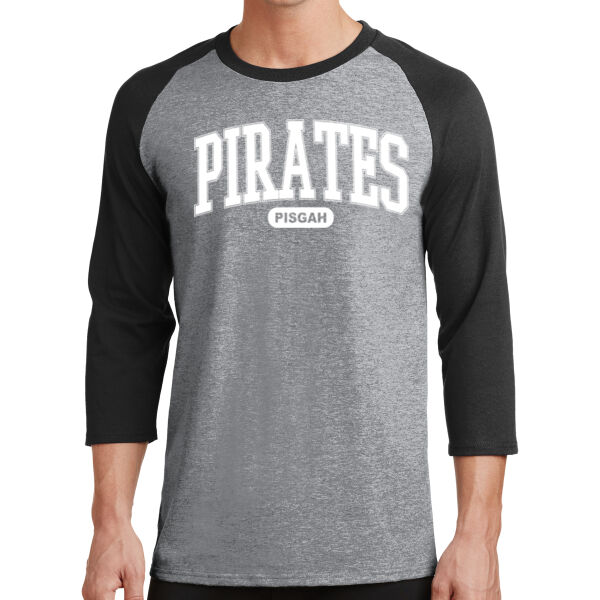 Tie Dye Pisgah - Core Blend 3/4 Sleeve Raglan Tee Thumbnail