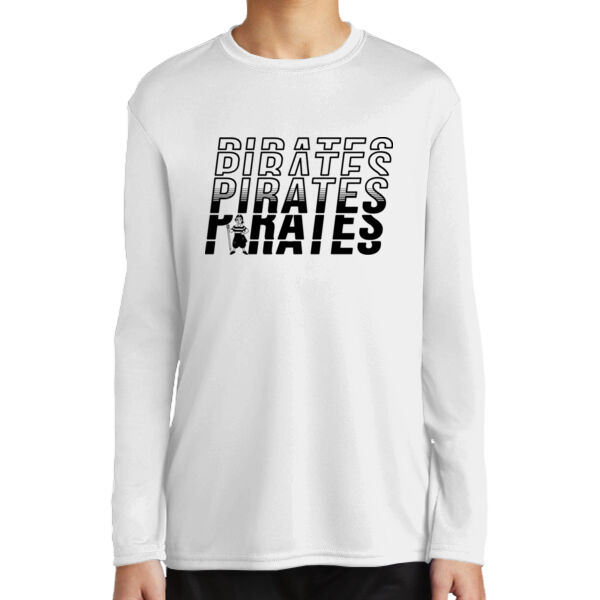 Pirated Slanted - Youth Long Sleeve Performance Tee Thumbnail