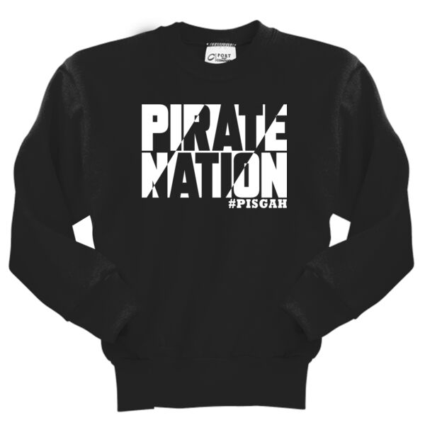 Pirate Nation - Youth Core Fleece Crewneck Sweatshirt Thumbnail