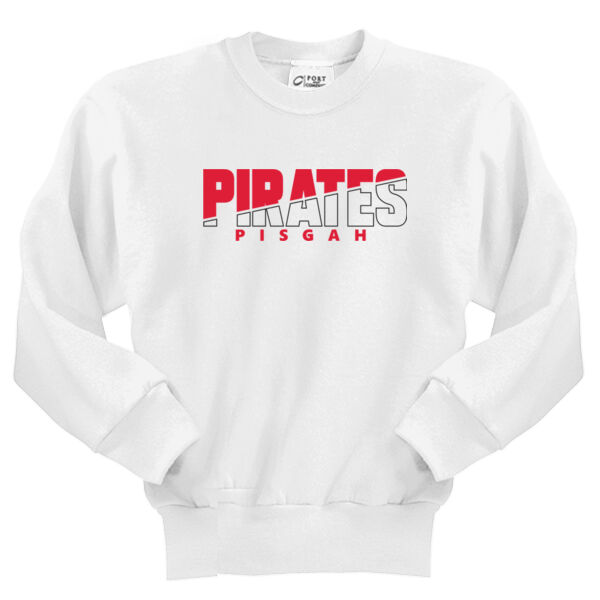 Pisgah Slash Design - Youth Core Fleece Crewneck Sweatshirt Thumbnail