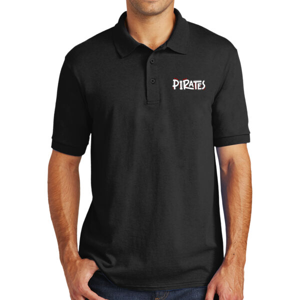 Embroidered Pisgah Funky Font - Core Blend Jersey Knit Polo Thumbnail